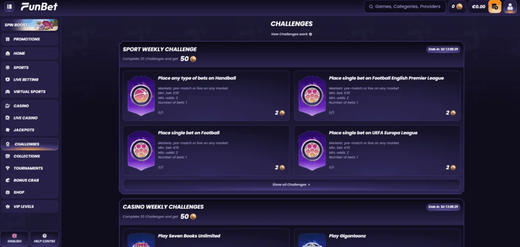 funbet casino Gameplay